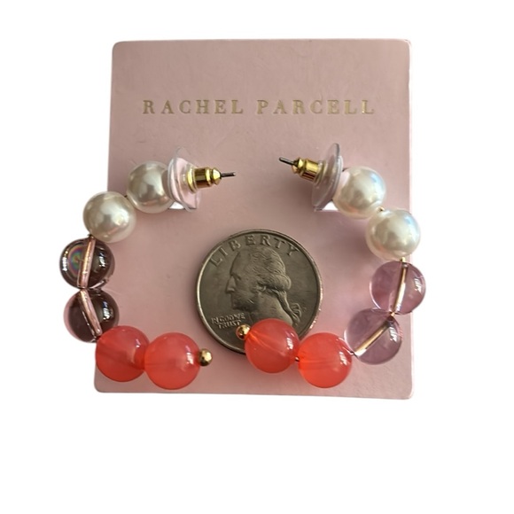 Rachel Parcell Pink and White Beaded Earrings - Picture 3 of 4